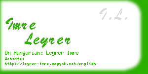 imre leyrer business card